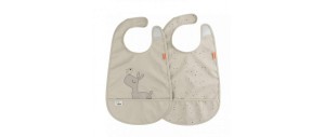 Pack 2 Baberos con Velcro Lalee Sand de Done by Deer