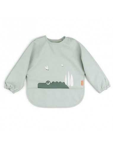 Babero con Mangas Sea Croco gris de Done by Deer