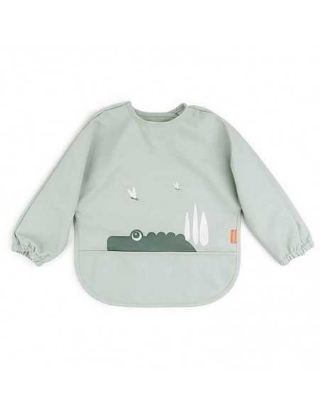 Babero con Mangas Sea Croco gris de Done by Deer