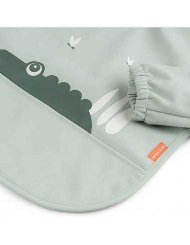 Babero con Mangas Sea Croco gris de Done by Deer
