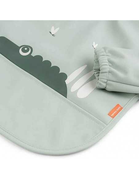 Babero con Mangas Sea Croco gris de Done by Deer