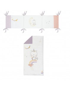 Comprar juego colcha reversible y protector de cuna Dinos Bimbidreams