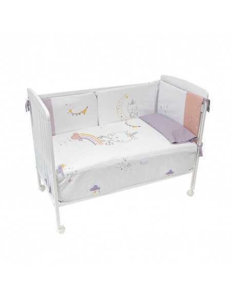 Comprar juego colcha reversible y protector de cuna Dinos Bimbidreams