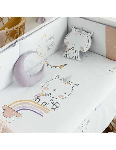 Comprar juego colcha reversible y protector de cuna Dinos Bimbidreams