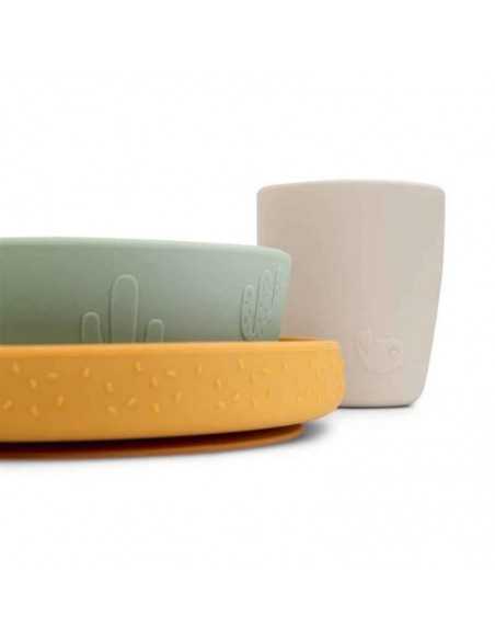 Comprar Set Mini Vajilla de silicona de Done By Deer|Alimentación Bebé