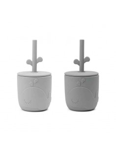 Comprar Pack Vasos con Pajita Wally la ballena |Done By Deer 2