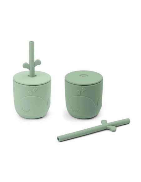 Comprar Pack Vasos con Pajita Wally la ballena |Done By Deer