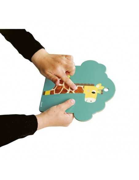 Juego sensorial con texturas de animales de la sabana