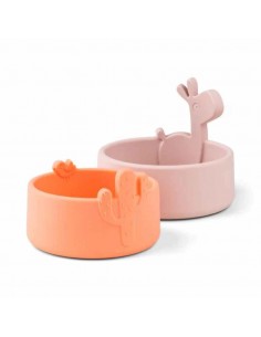 Comprar Juego de Cuencos de Silicona 2 piezas Lalee Rosa/Coral | Done By Deer