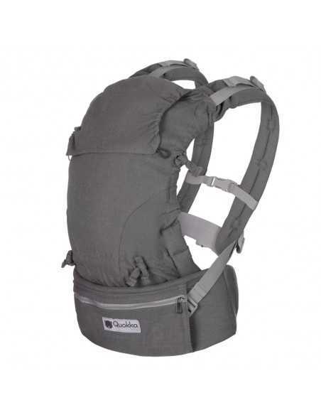 Mochila portabebés Quokkababy E Carrier: Diseño ergonómico y elegante en Light Grey