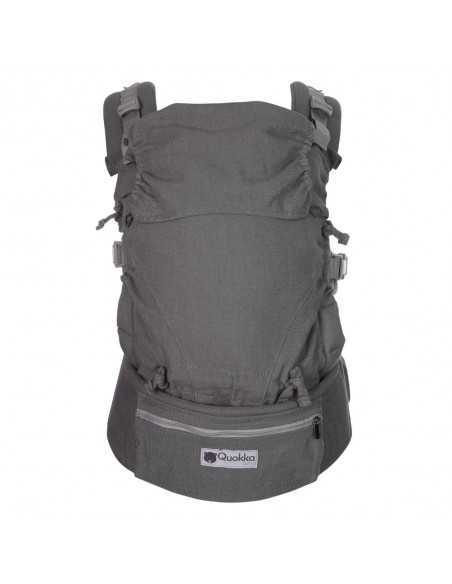 Mochila portabebés Quokkababy E Carrier: Diseño ergonómico y elegante en Light Grey