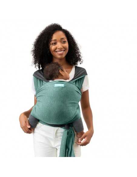 Comprar Fular Portabebés Elástico Moby Wrap Reversible Jade-Grey |Envío 24h