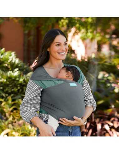 Comprar Fular Portabebés Elástico Moby Wrap Reversible Jade-Grey |Envío 24h