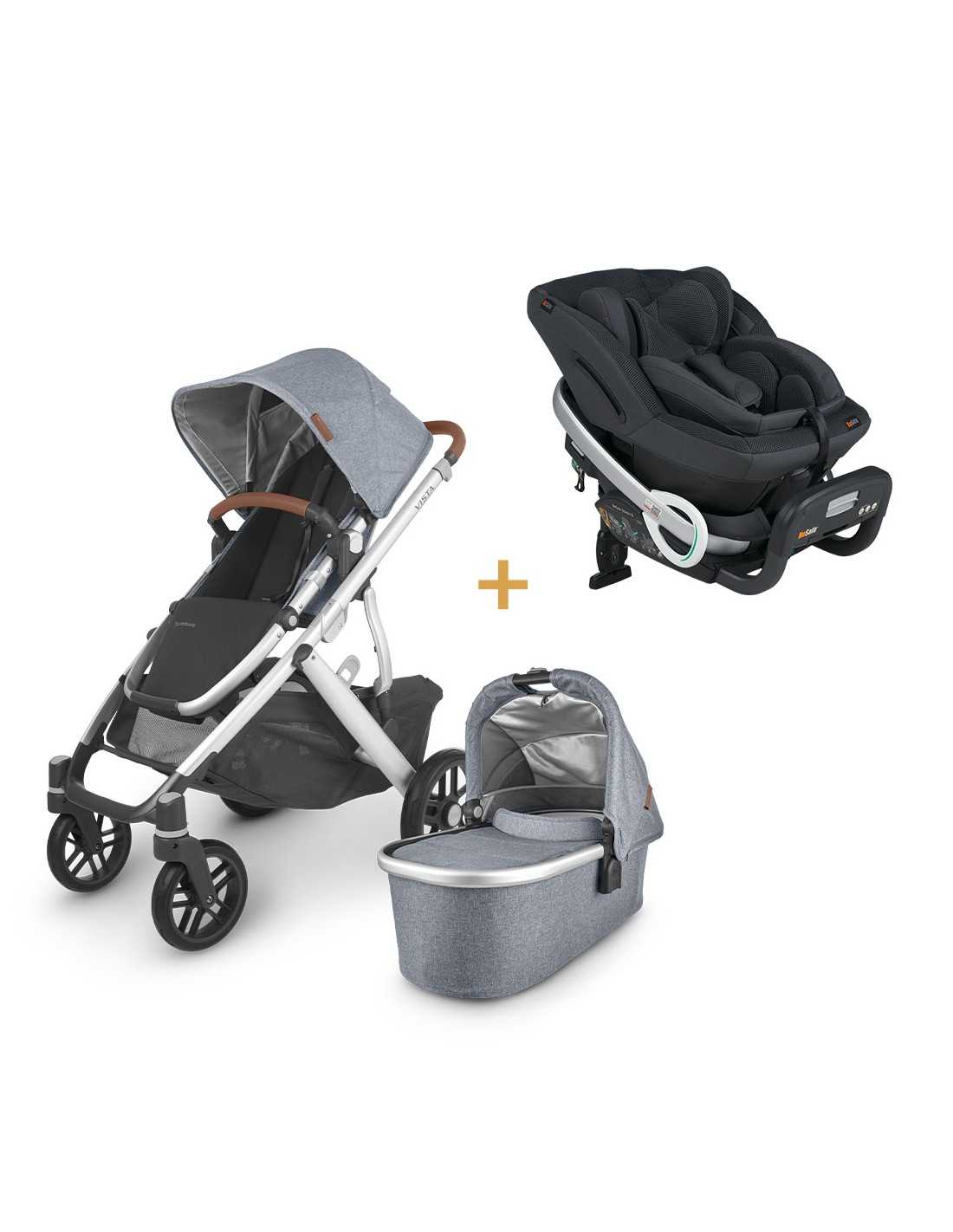 BABY JOY Cochecito de bebé, carro delantero y trasero para niños pequeños  con asiento convertible, portavasos, arnés de 5 puntos, mango ajustable