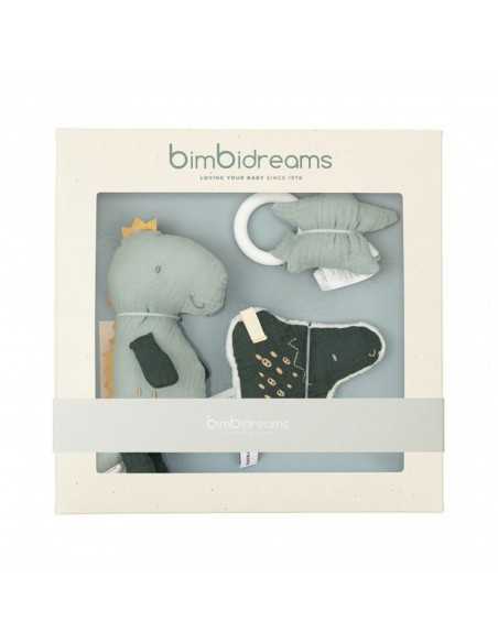 Set de 3 Peluches Sonajero BimbiDreams Jurasic | Confort y Entretenimiento Premium