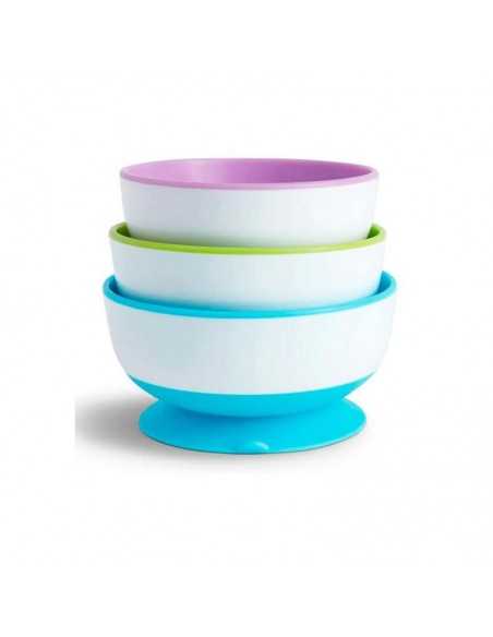 Pack 3 cuencos con ventosa Stay-Put de Munchkin