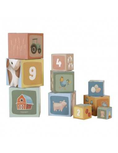 Bloques Apilables Pequeña Granja de Little Dutch | Juguetes Apilables para Niños