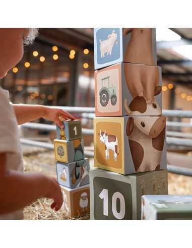 Bloques Apilables Pequeña Granja de Little Dutch | Juguetes Apilables para Niños