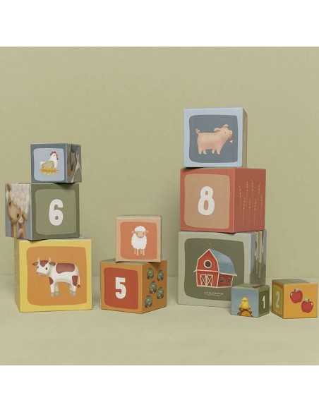 Bloques Apilables Pequeña Granja de Little Dutch | Juguetes Apilables para Niños