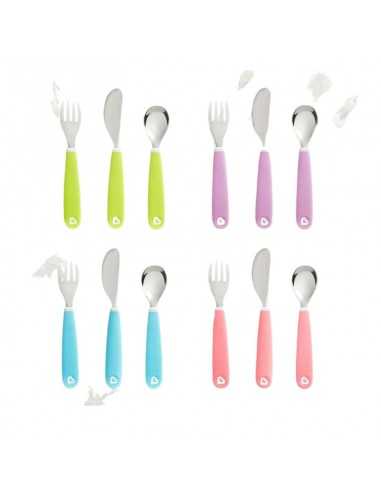 Pack cuchara y tenedor de acero Raise de Munchkin Color Aleatorio Pack cuchara y tenedor de acero Raise de Munchkin Color Aleatorio