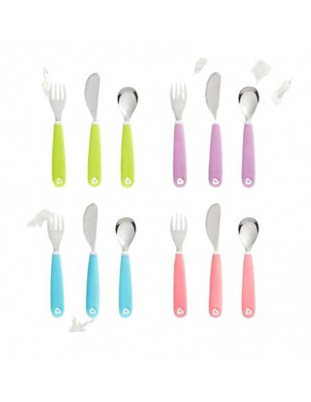 Pack cuchara y tenedor de acero Raise de Munchkin Color Aleatorio Pack cuchara y tenedor de acero Raise de Munchkin Color Aleatorio