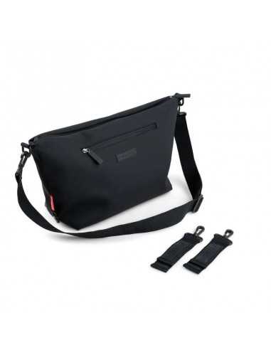 Bolso con adaptadores para cochecito en negro