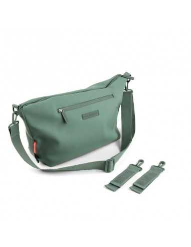 Bolso con adaptadores para cochecito de bebe en verde