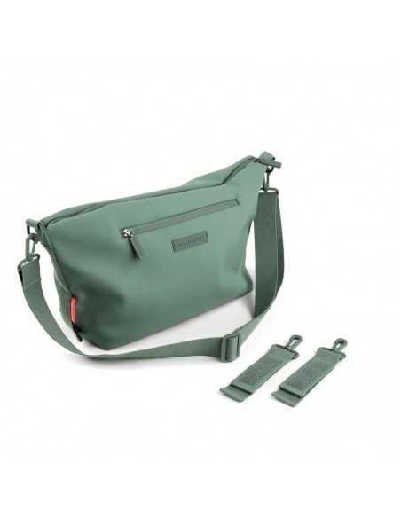 Bolso con adaptadores para cochecito de bebe en verde