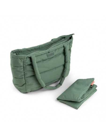 Bolso Tote con cambiador plegable incluido Verde