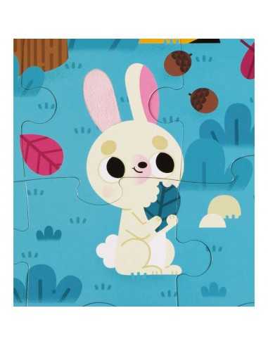 Puzzle táctil Los Animales del Bosque de Janod