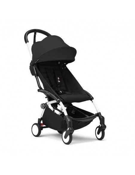 Silla de paseo yoyo 3 Chasis blanco textil negro
