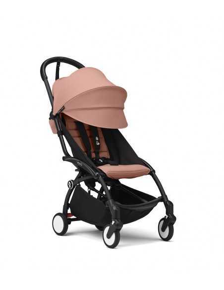 Silla de paseo yoyo 3 Chasis negro textil Ginger capota extensible