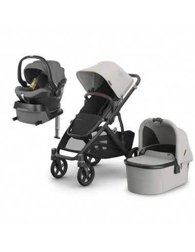 Trío Uppababy Vista V3 + Grupo 0 Mesa i-Size + Base ISOfix color Savannah