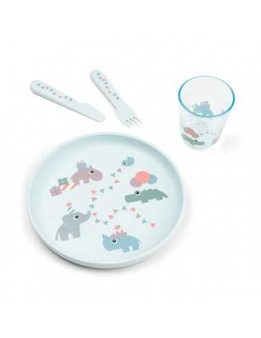 Set de Cena Foodie Celebration Done by Deer en Color Azul Pastel