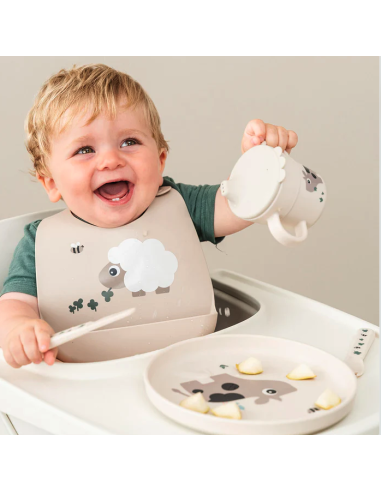 Comprar Baberos de Silicona Pequeña Granja | Done By Deer