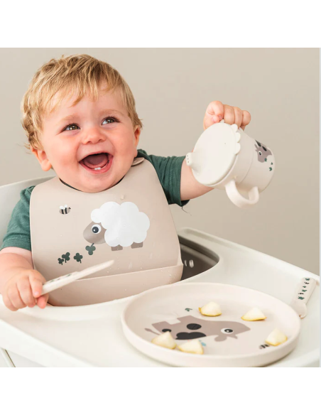 Comprar Baberos de Silicona Pequeña Granja | Done By Deer