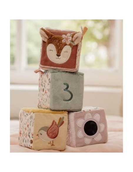 Cubos Blanditos Apilable Jardín de Hadas | Little Dutch