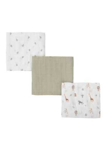 Comprar Pack 3 Muselinas de Algodón Safari | Bimbidreams