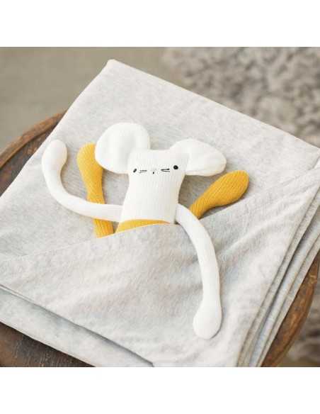 Manta ligera Joolz gris | Algodón orgánico GOTS