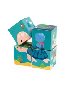 Janod 4 Cubos de Baño | Juguete acuático 10m+