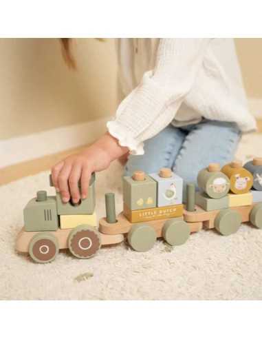 Tractor Apilable de Madera Little Dutch | Tiendas Madrid