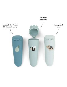 Moldes Helados Silicona Azul 3 Uds. – Reutilizables y Seguros 2