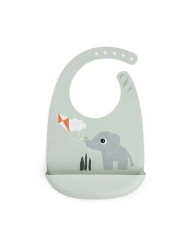 Babero de silicona bebé con recoge-migas