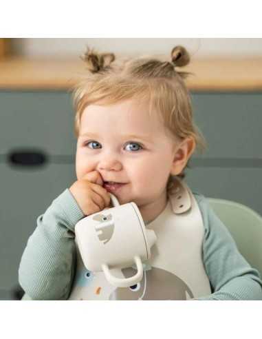 Babero de silicona bebé con recoge-migas