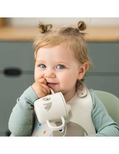 Babero de silicona bebé con recoge-migas