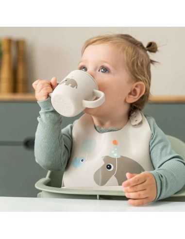 Babero de silicona bebé con recoge-migas