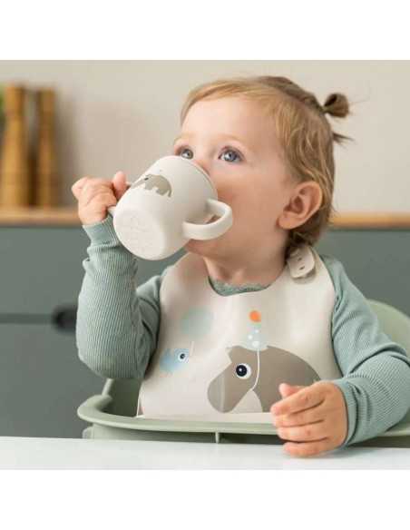 Babero de silicona bebé con recoge-migas