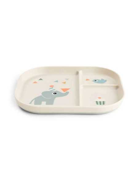 Plato infantil con compartimentos antideslizante Plato infantil con compartimentos antideslizante