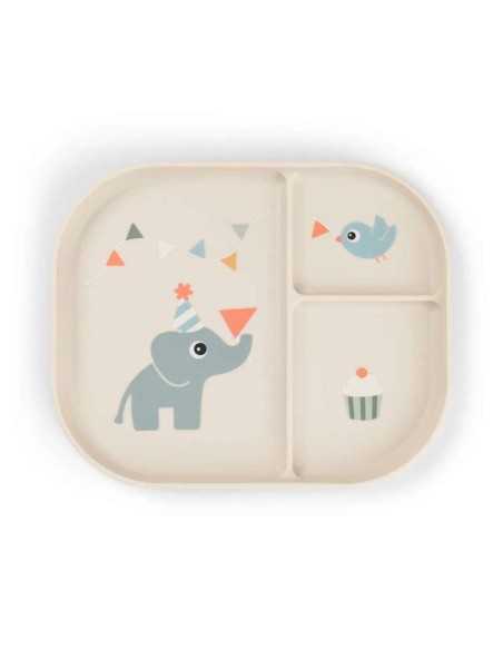 Plato infantil con compartimentos antideslizante Plato infantil con compartimentos antideslizante