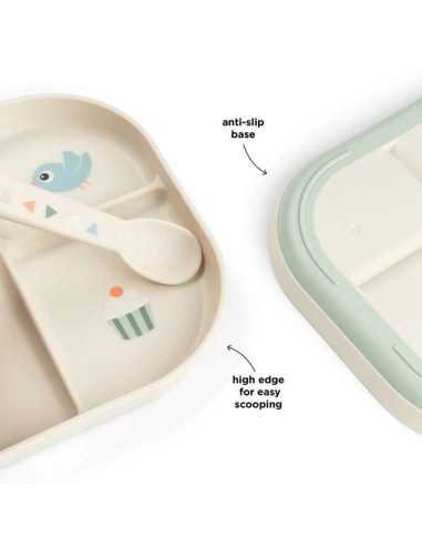 Plato infantil con compartimentos antideslizante Plato infantil con compartimentos antideslizante